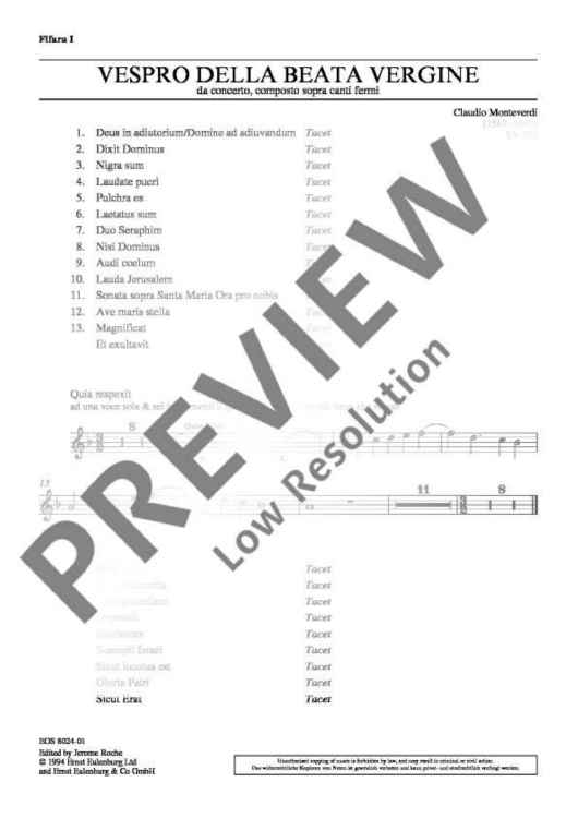 Vespro della Beata Vergine - Ifara I