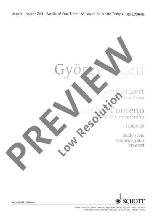 Chamber Concerto - Full Score