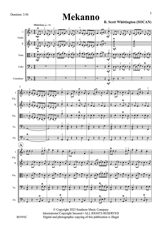 Mekanno - Full Score