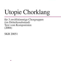 Utopie Chorklang - Choral Score