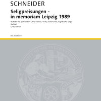 Die Seligpreisungen - in memoriam Leipzig 1989 - Choral Score