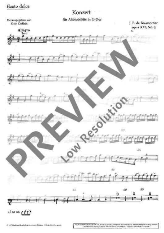 Concerto G Major - Treble recorder