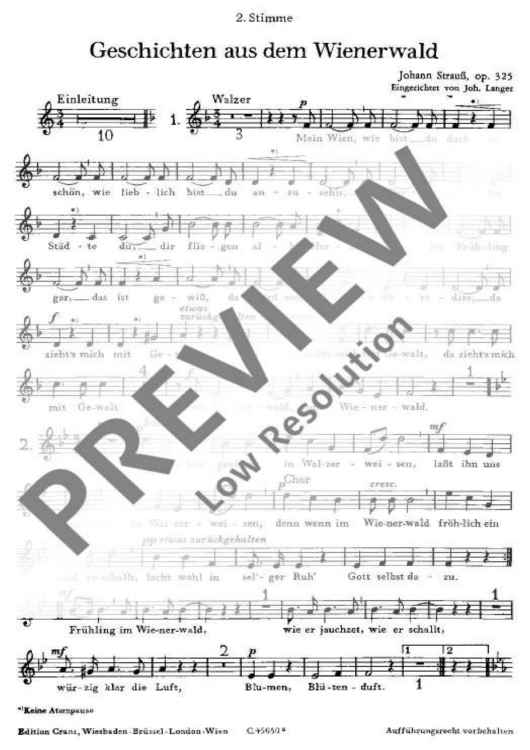 Geschichten aus dem Wiener Wald - Mezzo-soprano