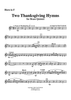 Two Thanksgiving Hymns - F Horn