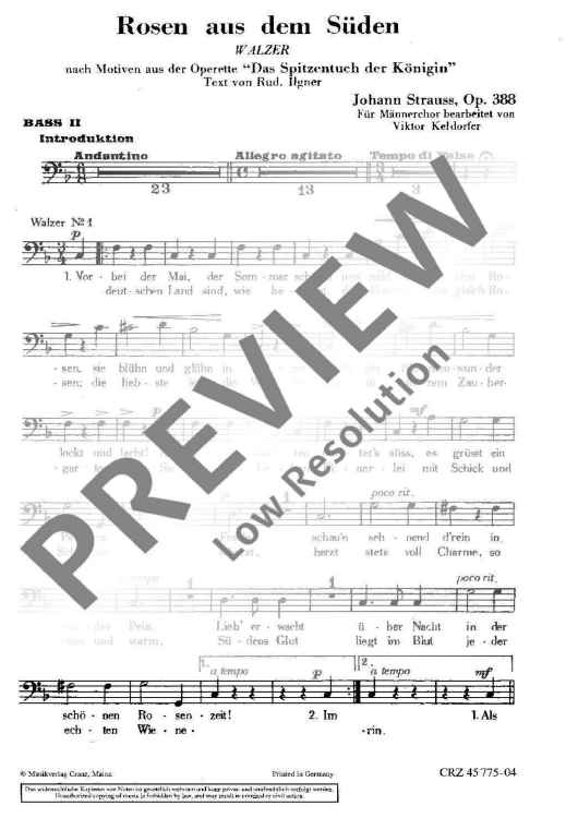 Rosen aus dem Süden - Bass Ii