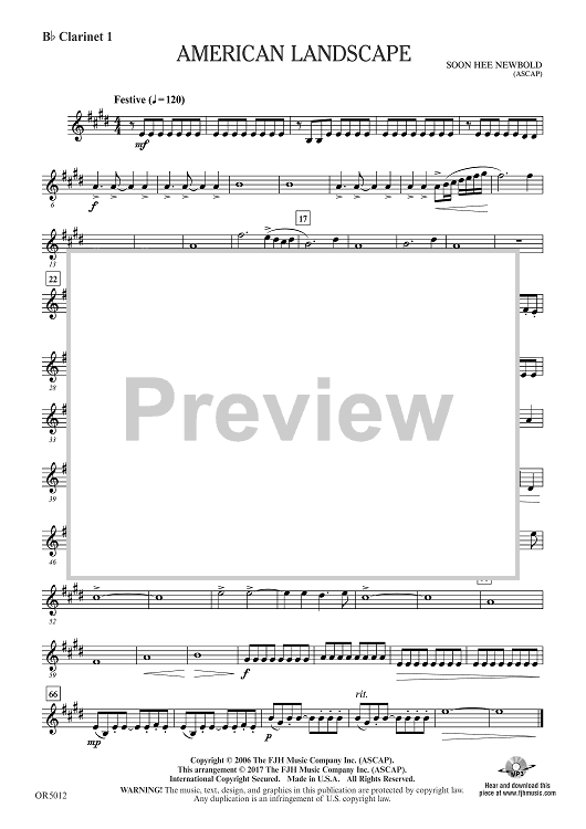 American Landscape - Bb Clarinet 1