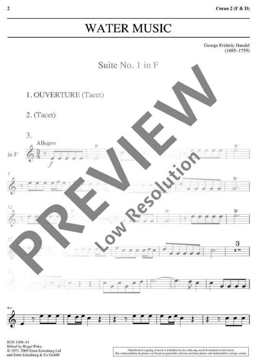 Water Music - Horn Ii