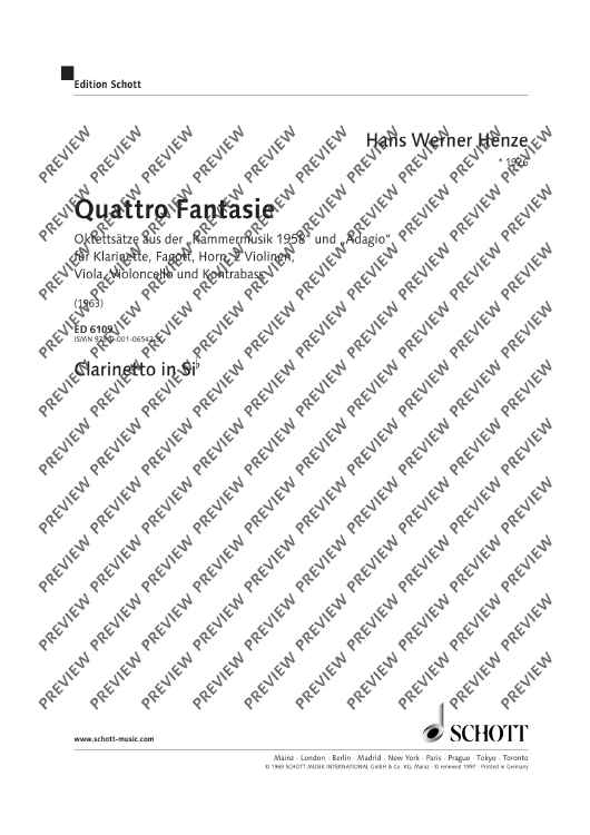 Quattro Fantasie - Set of Parts