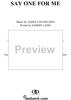 Say One for Me