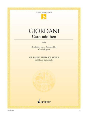 Caro mio ben in D flat major