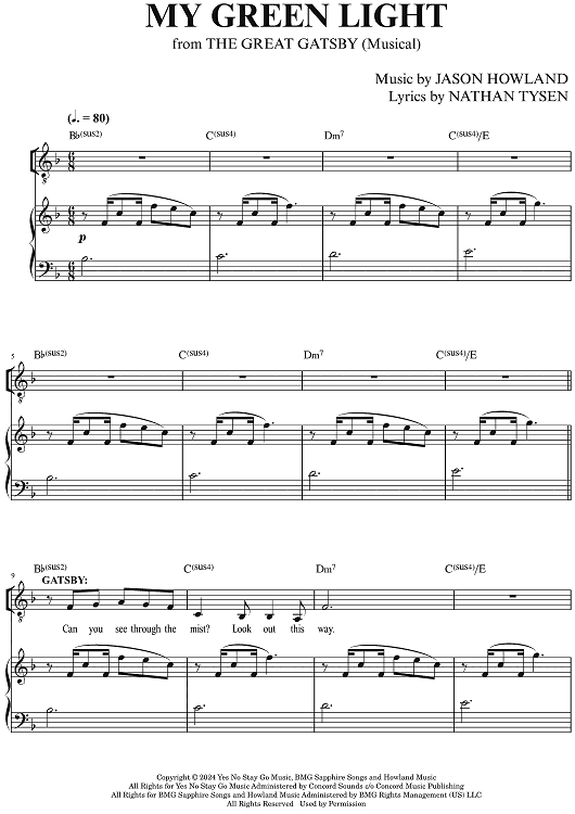 My Green Light - from The Great Gatsby (Musical)