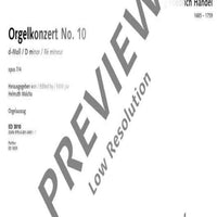 Organ Concerto No. 10 D Minor - Organ Reduction