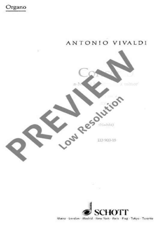 L'Estro Armonico in A minor - Organ