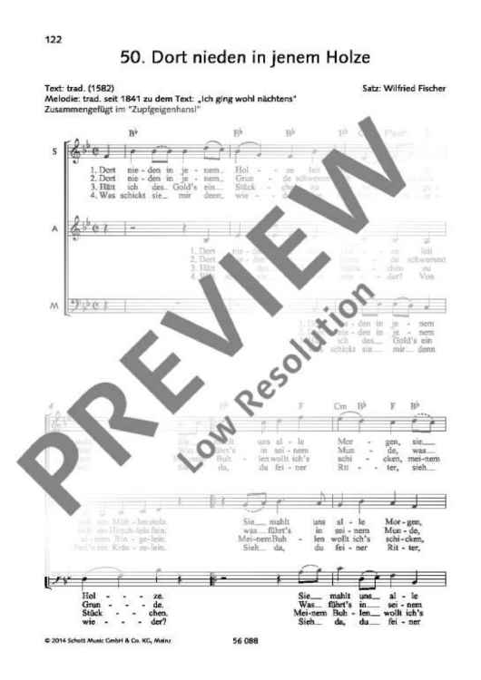 Dort nieden in jenem Holze