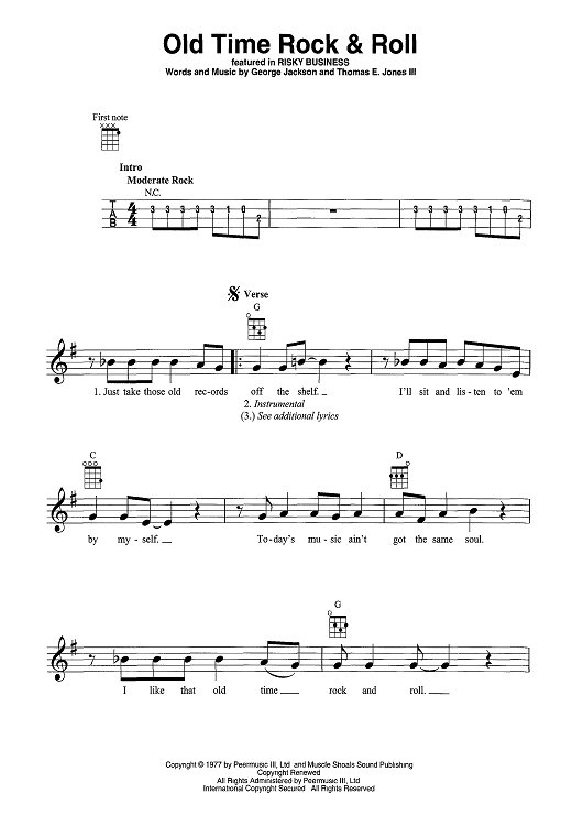 Old Time Rock & Roll - from Risky Business