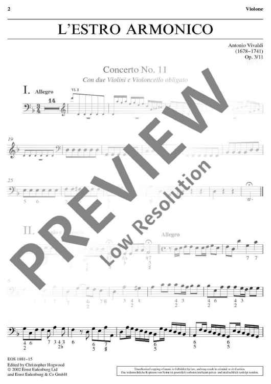 L'estro Armonico - Violone