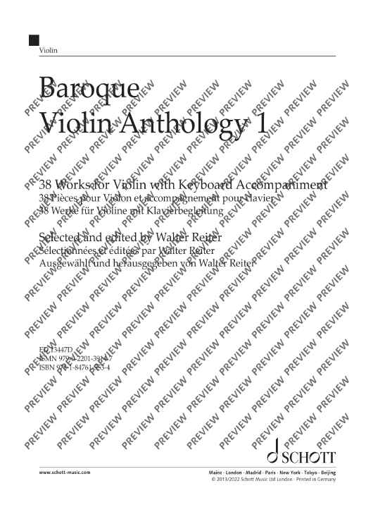 Baroque Violin Anthology