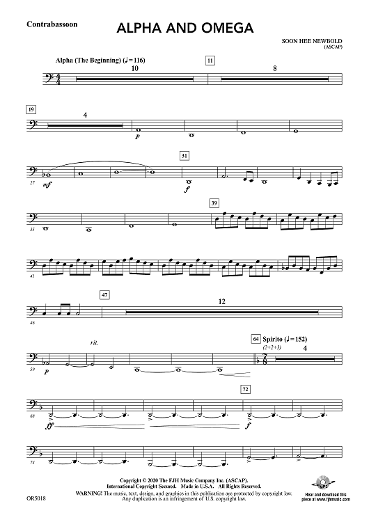 Alpha and Omega - Contrabassoon