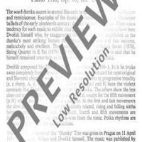 Piano Trio E minor - Full Score