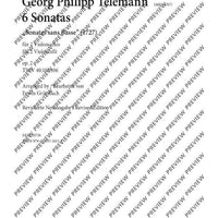 Six Sonatas - Performing Score