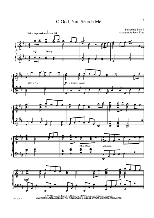 O God, You Search Me