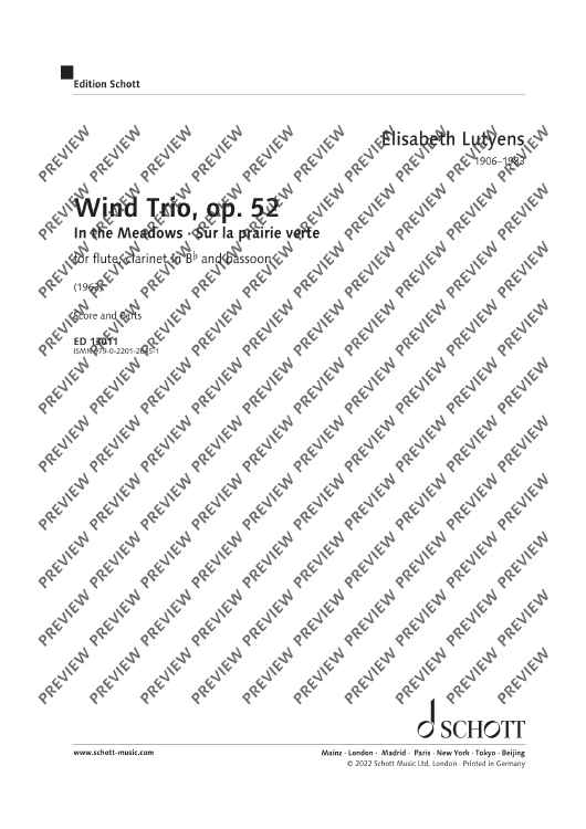 Wind Trio - Score and Parts