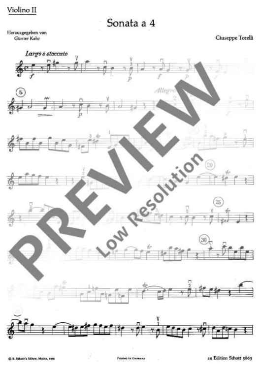 Sonata a 4 - Violin II