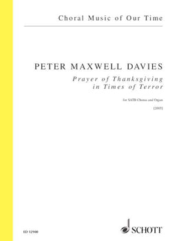 Prayer of Thanksgiving for Times of Terror - Choral Score