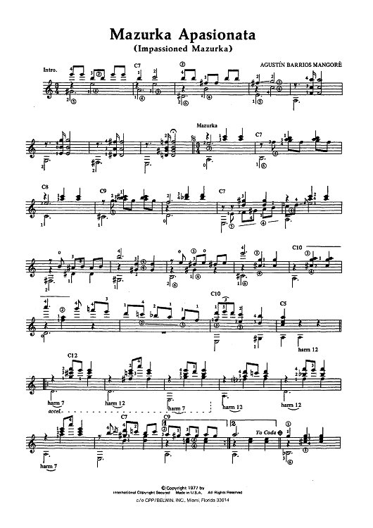 Mazurka Apasionata (Impassioned Mazurka)