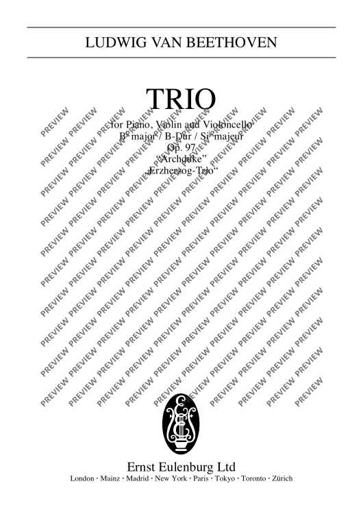 Piano Trio No. 7 Bb major - Full Score
