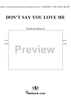 Don't Say You Love Me