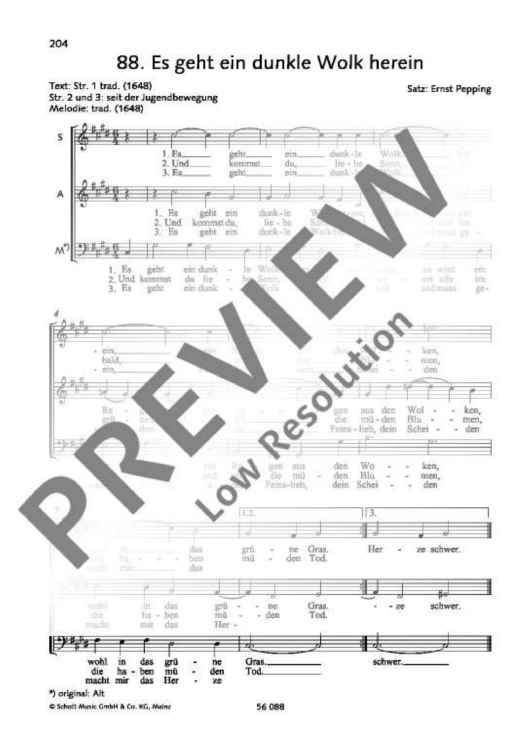 Es geht ein dunkle Wolk herein