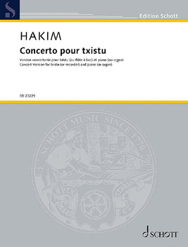 Concerto pour txistu - Piano Score With Solo Part