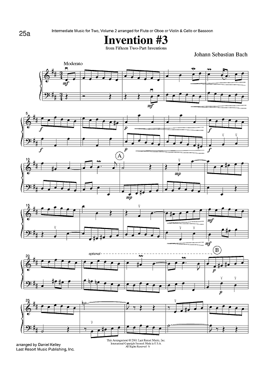 Invention #3 from Fifteen Two-Part Inventions