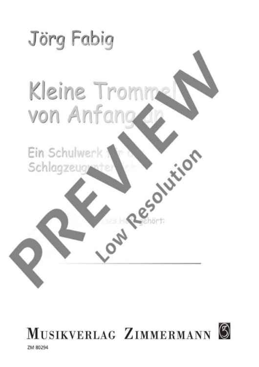 Kleine Trommel von Anfang an