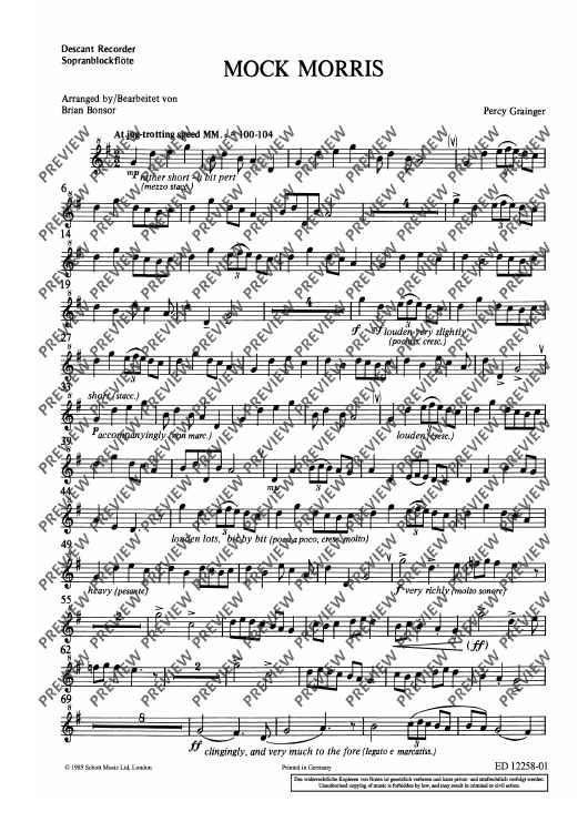 Mock Morris - Treble recorder