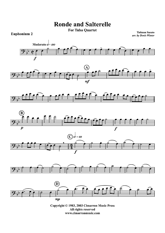 Ronde and Salterelle - Euphonium 2 BC/TC
