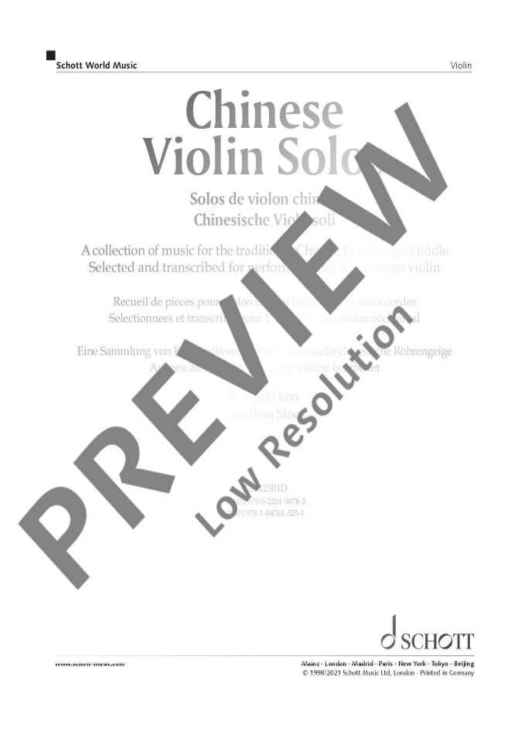 Chinese Violin Solos
