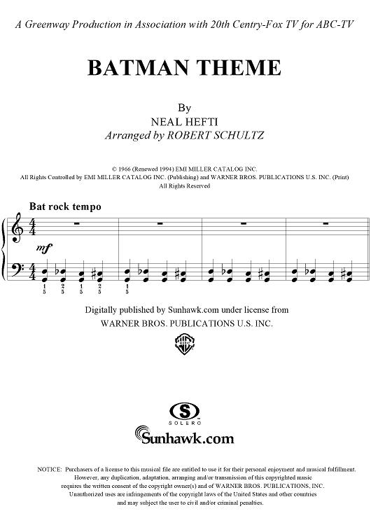 The Batman Theme - from the movie "Batman"