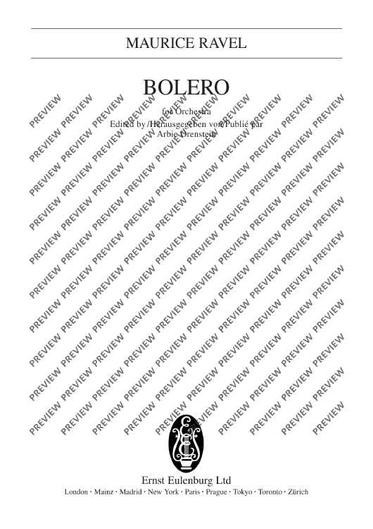 Bolero - Full Score