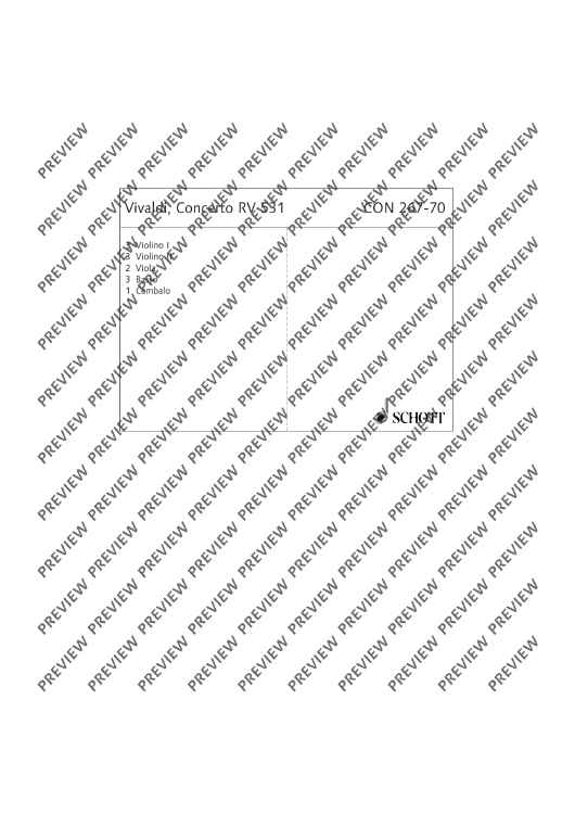 Concerto G Minor - Set of Parts