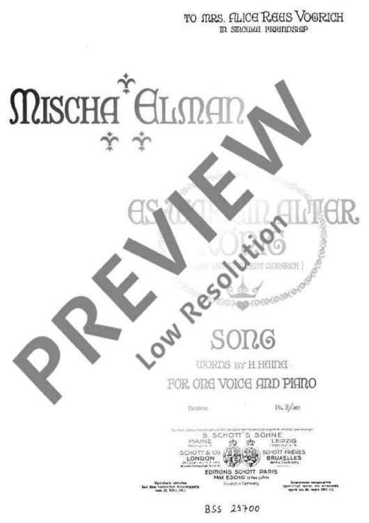 Es war ein alter König