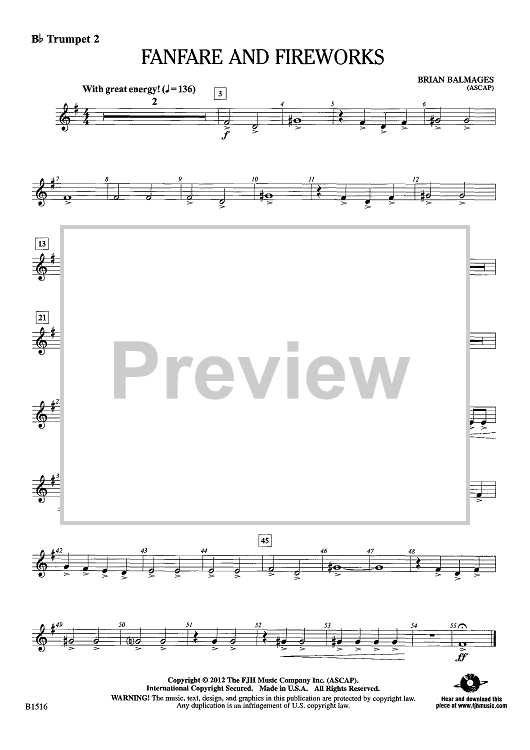 Fanfare and Fireworks - Bb Trumpet 2