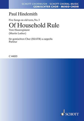 Five Songs on old texts - Choral Score