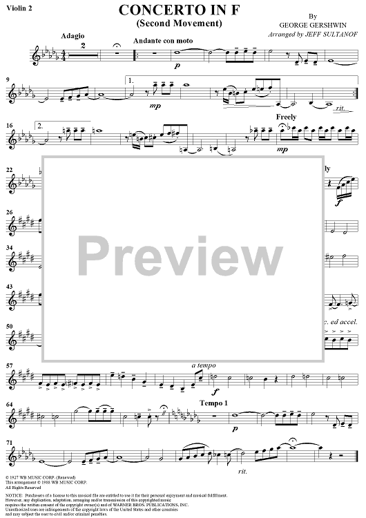 Concerto in F - Violin 2