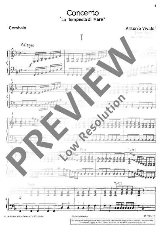 Concerto F Major - Harpsichord