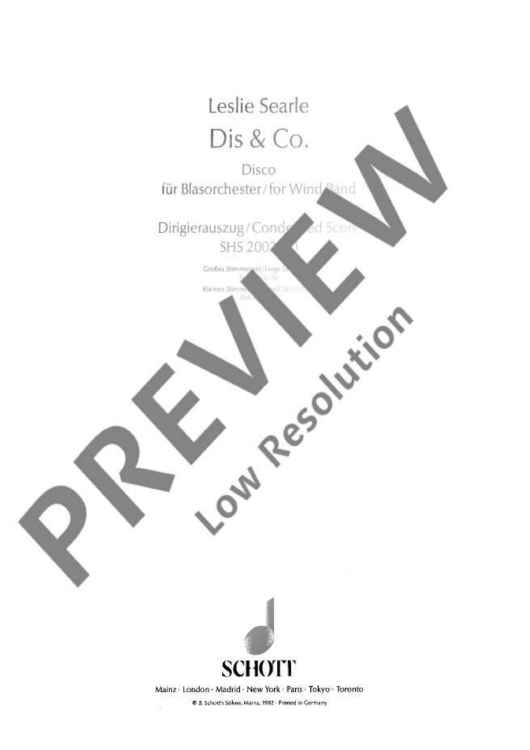 Dis & Co. - Score and Parts