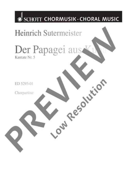 Kantate Nr. 5 - Choral Score