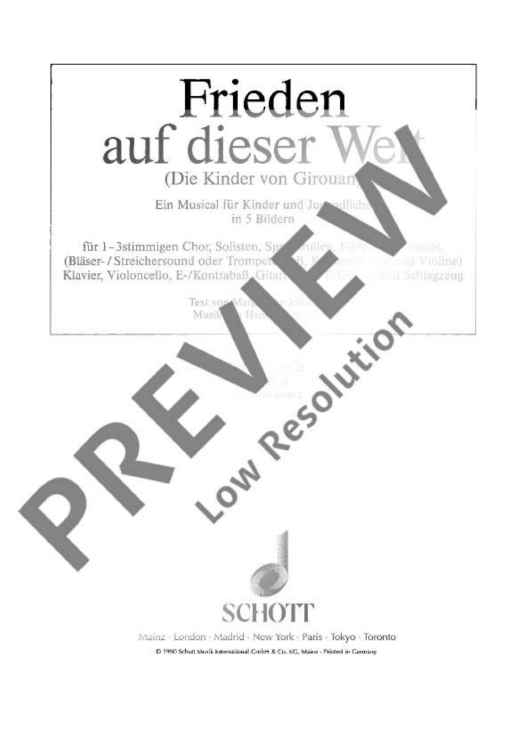 Frieden auf dieser Welt - Trumpet In Bb (ad Lib.)