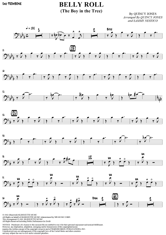 Belly Roll (The Boy in the Tree) - Trombone 2